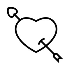 Cupid Icon. Falling in love. Romance. Love god. Vector.