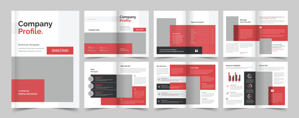 Company profile template, Creative portfolio, Brochure template, editable template layout, a4 size, annual report