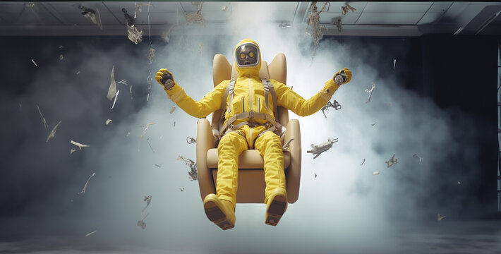 Flying crash test dummy hd wallpaper