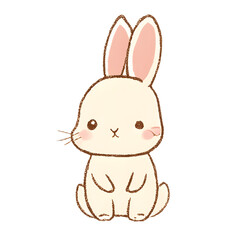 Cute little bunny, illustration，generative ai, 생성형, 인공지능, 