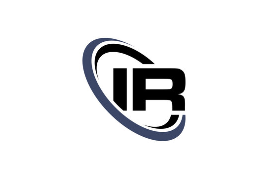 IR creative letter logo design vector icon illustration