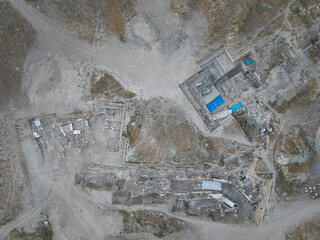 Gordion Antique City and Midas Tumulus Drone Photo, Yassicahoyuk Polatli, Ankara Turkey (Turkiye)