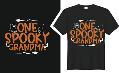 One spooky grandma T-shirt design.