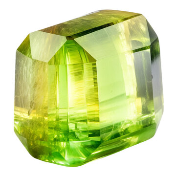 recommend clip art: Green yellow tourmaline gemstone clip art isolated