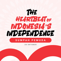 Sumpah Pemuda Indonesia Independence Day Social Media Post Template Design