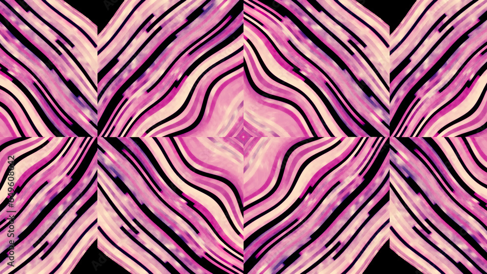 Poster black background with purple squares. motion. sparkling lines made in cartoon animation that shimmer