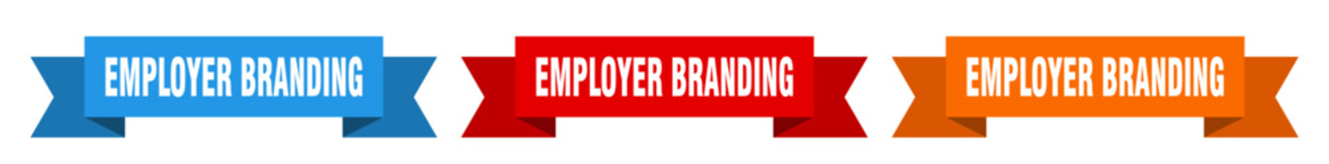 employer branding ribbon. employer branding isolated paper sign. banner