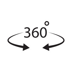 360 degree icon vector