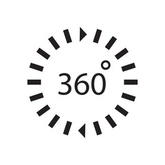 360 degree icon vector
