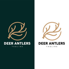 Deer Horn Logo Design Horn Animal Illustration Minimalist Simple Symbol Icon
