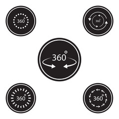 360 degree icon vector