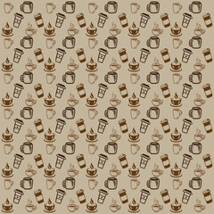 International Coffee Day Pattern Seamless Background