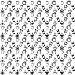 International Coffee Day Pattern Seamless Background