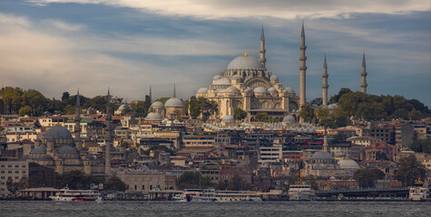 Famous Rustem Pasha Mosque, New Mosque and Suleymaniye Mosque, Bosphorus, 