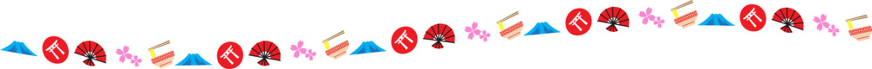 Fototapeta premium The Boarderline Japanese elements icon for decoration concept