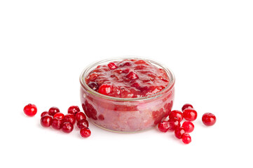 Cranberry Jam Smear, Red Marmalade Splash, Cranberries Jelly, Fruity Confiture Smudge