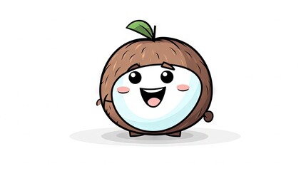 Obraz premium a cartoon character with an apple on his head and a smile on his face. generative ai