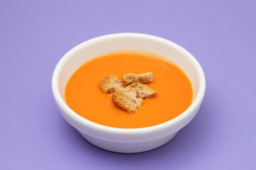 Traditional spanish salmorejo.