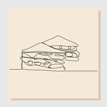 recommend clip art: continuous single one line drawing of delicious sandwich. Fast food or junk food line concept for cafe, restaurant, and food shop. vector illustration