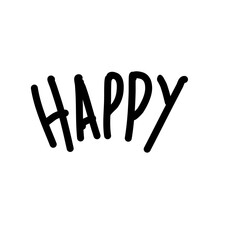 happy letter typography