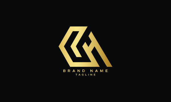 RGH, RHG, GRH, GHR, HGR, HRG, Abstract initial monogram letter alphabet logo design