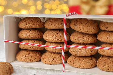 Concept of tasty Dutch Christmas cookies, Pepernoten