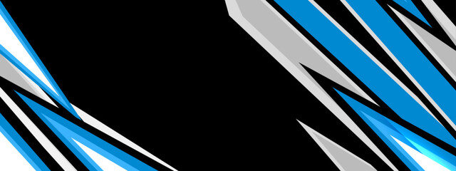 stylish blue, grey, black and white sports design