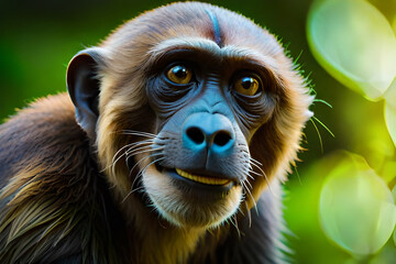 monkey photographed up close
