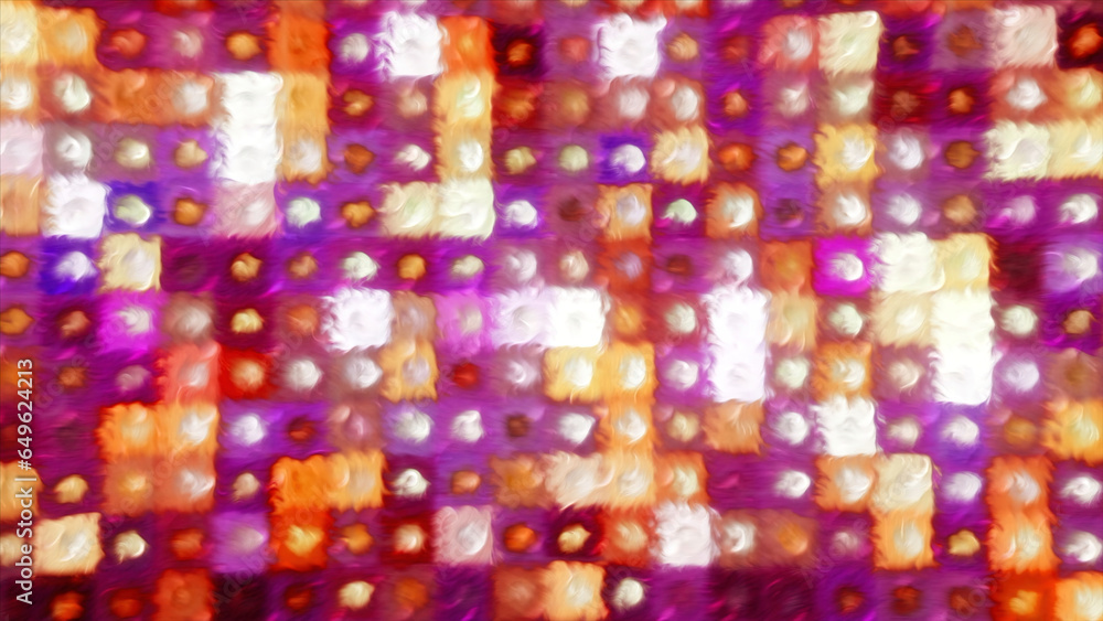 Aufkleber red and yellow squares made as a designer with backlight. motion. luminous parts made in animation t
