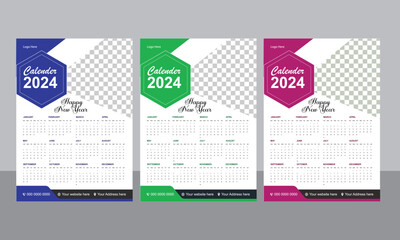 2024 page calendar for new year