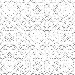 Vector pattern with symmetrical elements . Modern stylish abstract texture. Repeating geometric tiles from striped elements.Black and white pattern.