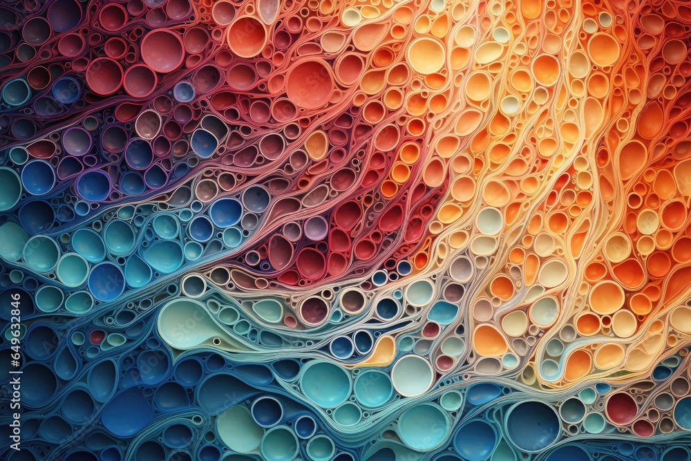 Poster abstract background with circles. 3d rendering, 3d illustration. an abstract form captured in a poin