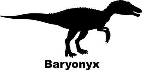 Baryonyx Dinosaur silhouette dinosaur monogram dinosaur species dinosaur breed types of dinosaurs, types of dinosaurs, dinosaur monogram, dinosaur breed