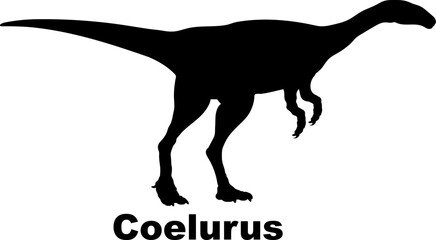 Coelurus Dinosaur silhouette dinosaur monogram dinosaur species dinosaur breed types of dinosaurs, types of dinosaurs, dinosaur monogram, dinosaur breed