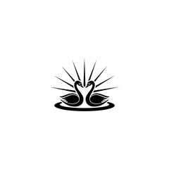  Swans logo icon isolated on transparent background