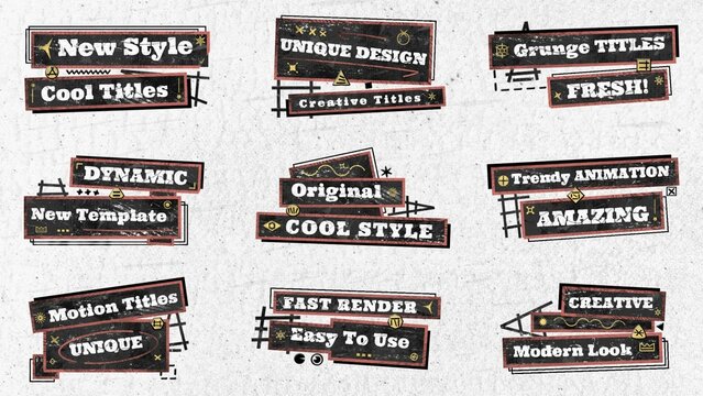 Black Grunge Titles
