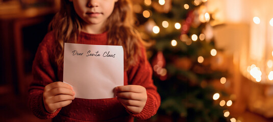 "Dear Santa Claus" The Season of Dreams: Child's Letter to Santa Claus Overflowing with Gift Wishes and Heartfelt Desires