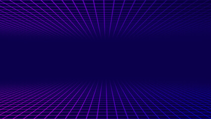 Cyber space grid for the virtual reality. Perspective grid background 3d.