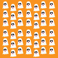 Halloween style cute ghost background.