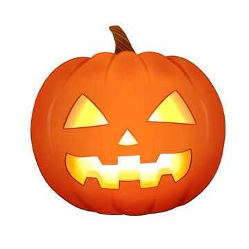 recommend clip art: ハロウィンのカボチャ　光るジャックオランタン