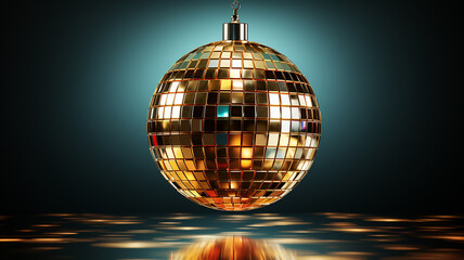 Obraz premium mirror disco ball isolated on the background, a musical object