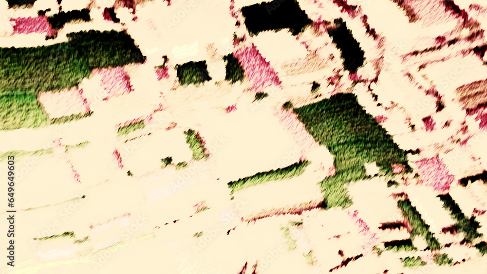 Poster geometric bright background. motion. a light abstraction made of walls and rectangles that move in d