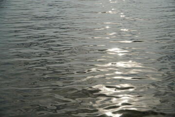 Sun reflecting in water surface
