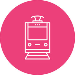 Naklejka premium Tram Icon