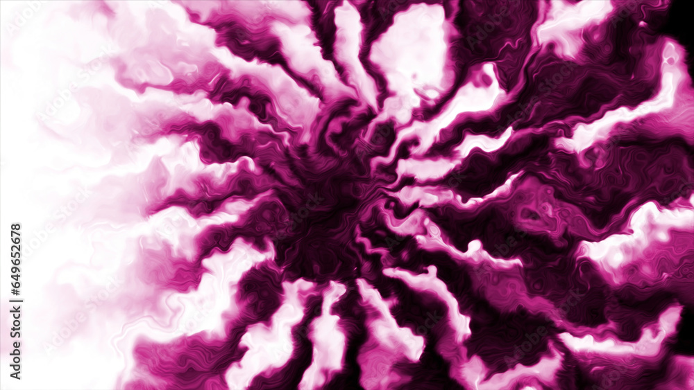 Poster purple and pink corridor. motion. light beautiful abstraction with a tunnel in the shape of a flower