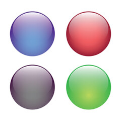 Glossy Buttons Vector Collection Template