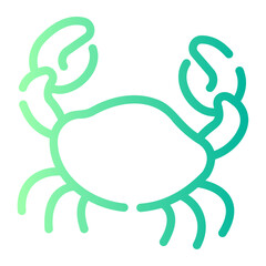 chili crab Line Gradient Icon