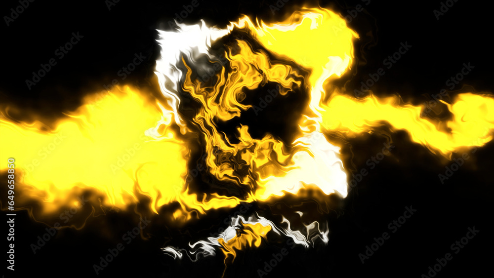 Aufkleber green and yellow blob of light. motion. huge smeared sparkling spots made in 3d format.