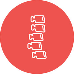 Fototapeta premium Dorsal Spine Icon