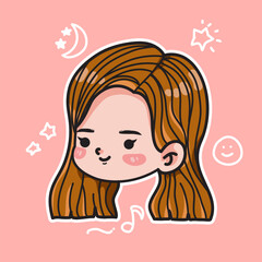 Cute Girl Illustration